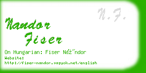 nandor fiser business card